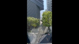 Bangkok earthquake sends swimming pool water cascading down building
