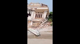 Collapsed homes line the streets amid earthquake damage in Myanmar