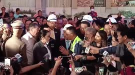 Thai Prime Minister arrives at collapsed building following Bangkok earthquake