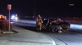 US, Bakersfield: Bakersfield Tesla Driver Missing After Major Crash on Merle Haggard Drive
