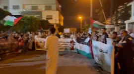 Morocco: People in Rabat rally in solidarity with Palestine