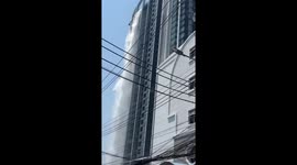 Pool water spills from building as earthquake jolts Thai capital