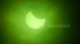 Partial Solar Eclipse seen in the sky over East London