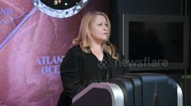 USA: Debra O'Connell and Almin Karamehmedovic speak at the Empire State Building
