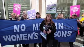 No Men In Women's Prisons demonstration in London, England