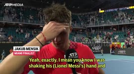 I didn’t wash my hands! Miami finalist Jakub Mensik on meeting Messi