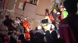 Firemen pull survivors from Myanmar earthquake rubble
