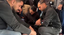 Relatives bid emotional farewell to killed Palestinians after Israeli attacks on Gaza