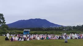 Eid Al Fitr Prayer in Tanah Datar District, West Sumatra, on March 31, 2025.