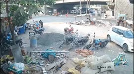CCTV Video: Tanker Loses Control, Drives Off Flyover, Spills Flammable Oil