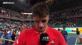 Czech language comments from Miami Open champion Jakub Mensik