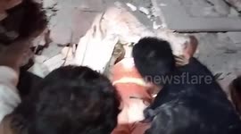 Mother and baby rescued from Myanmar earthquake carnage