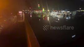Storm leaves cars submerged in Alamo-Donna, Texas