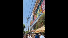 Onlookers scatter as high-rise building in Bangkok collapses during earthquake