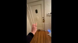 Old Door Has Cool Floor Lock