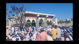 The holy festival of Eid was celebrated with great enthusiasm today in Kaithal,  After offering Eid prayers, everyone hugged each other and congratulated Eid