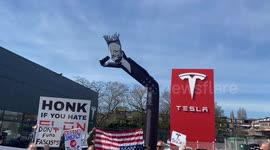 UK: Tesla Takedown Global Day Of Action