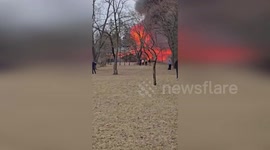 US: Plane Crashes into Brooklyn Park Home, Ignites Fire with No Plane Survivors
