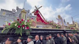 Guatemala: Procession Honors Jesus Christ and Mary, Mother of Jesus in Guatemala City