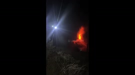Hikers Evacuate From Fuego Volcano Eruption