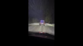 Fireworks explode inside moving car in Uren, Russia