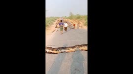 Earthquake leaves massive rift in Myittha, Myanmar