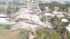 Drone video shows buildings flattened by Myanmar earthquake