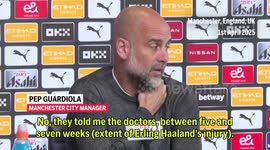 'Erling Haaland out for up to seven weeks' - Manchester City boss Pep Guardiola reveals the extent of star forward's ankle injury