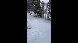 Dad Fails Ski Jump Backflip