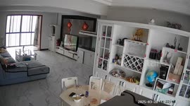 Security video captures strong earthquake shaking a room in Yunnan, China