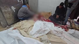 Palestinians hold funeral for victims of Israeli airstrikes on 2nd day of Eid al-Fitr