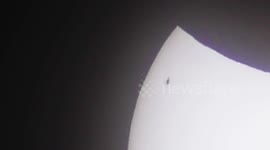 The 13th of 17 videos i got of the Partial Solar Eclipse seen around the world on 29th March 2025 shows a sunspot