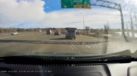 Mattress Nearly Flies Off Vehicle Into Traffic