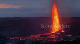 US: Lava Fountains Soar to 215 Meters at Kilauea Volcano in Hawaii
