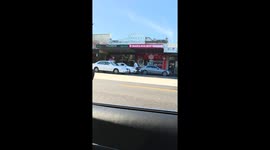 Motorcyclist Argues With Car Driver