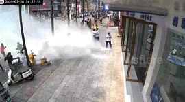 Quake tidal wave sweeps terrified shoppers away