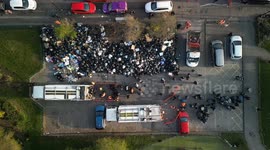 Birmingham Bin Strikes: Chaos as bin collection point is overwhelmed as people block roads