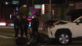 US, Los Angeles: Echo Park Rider Rushed to Hospital After Vehicle Vs Motorcycle Collision