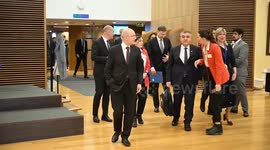Belgium: Türkiye-EU High-Level Economic Dialogue participants pose for family photo in Brussels