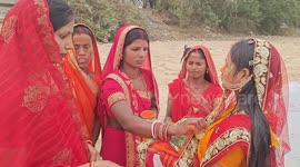 Indian women's begin 2-day fast in this hot temprature festival dedicated Hindu sun god