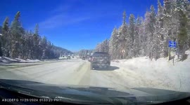 Subaru Forced To Go Into On Coming Traffic To Avoid Accident When Car Ahead Of Them Cuts Them Off