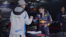 Wowing the fans before getting down to business - Red Bull Racing burn rubber in Tokyo ahead of the Japanese Grand Prix