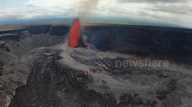 US: Kilauea Summit Eruption Captured in Stunning Aerial Video