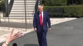 US: President Trump speaks on tariffs before leaving White House