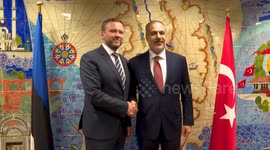 Belgium: Turkish FM meets his Estonian counterpart in Brussels