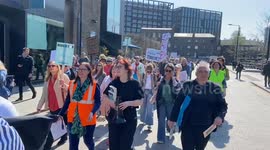 Book Authors Protest Outside Meta Offices Over AI in London