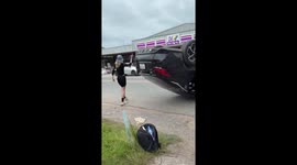 Arrogant Russian tourist DANCES after 'crashing into local's car while drunk'