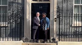 Keir Starmer welcomes Mia Mottley to Downing Street