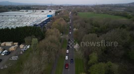 Birmingham residents queue as far as the eye can see to empty their bins as Bin Strike continues