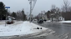 Make a Wish Recipient Arrives in Greenville Maine and is given a Police/Fire Escort to her Cabin in the Woods